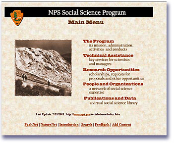 National Park Service Social Science Web Site